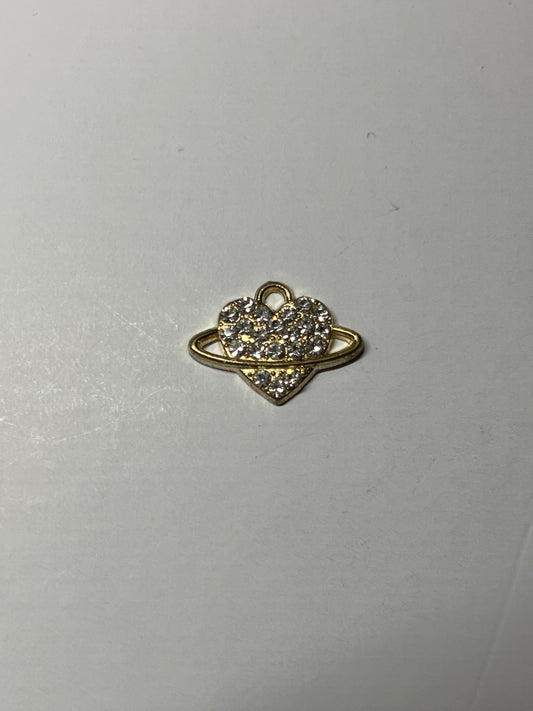 CHARM CUORE ORO DIAMANTATO